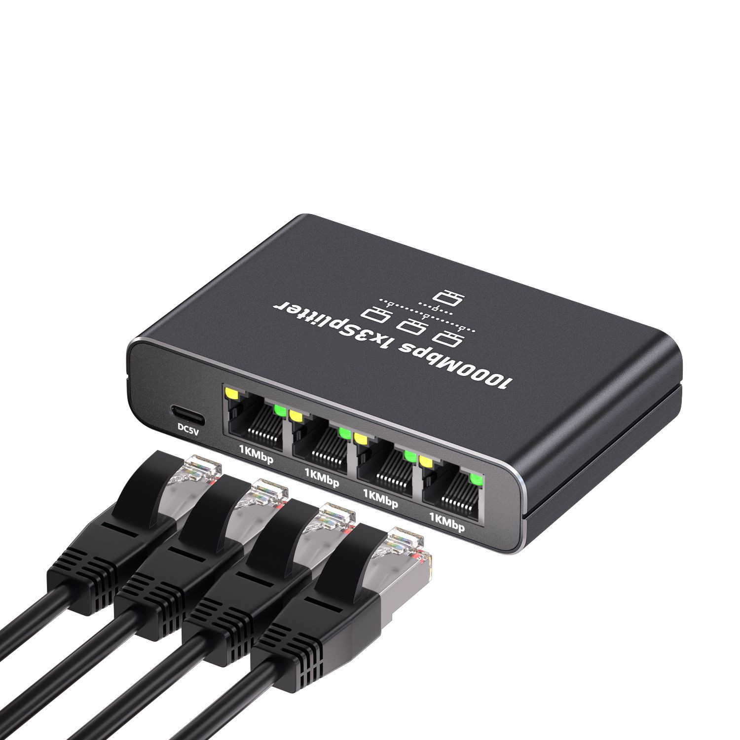 Gigabit Network Splitter 1 to 3 Broadband Network Switch 1 to 3 Network Splitter Network Cable Rj 1 to 3