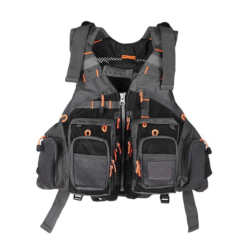 Fishing Life Jacket Sandy Fishing Suit Boat Fishing Sea Fishing Road Asia Multi-functional Multi-pocket Portable with Floating Material Removable