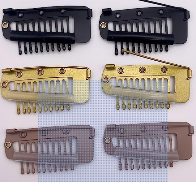 3. 6cm fake hairpin paint 10 teeth wig card DIY topper beret fixed clip fixed to hair New