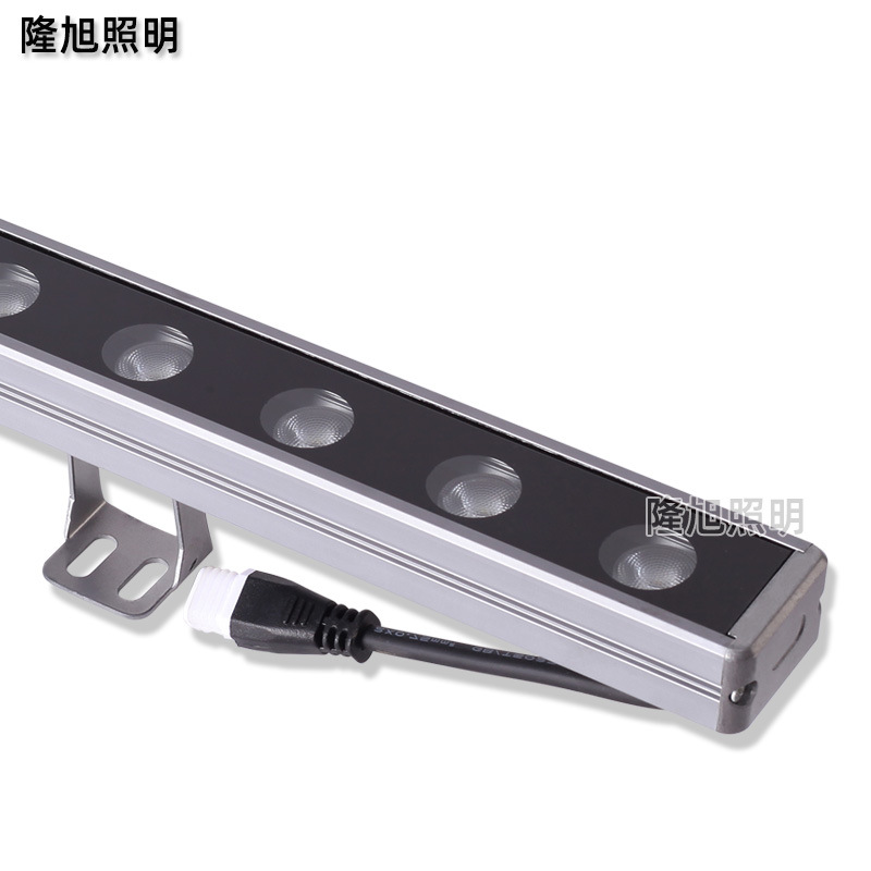 Led Outdoor Waterproof Wall Washer Light for Exterior Wall Lighting, Linear Strip Spotlight Dmx512 Rgbw Colorful Marquee Light