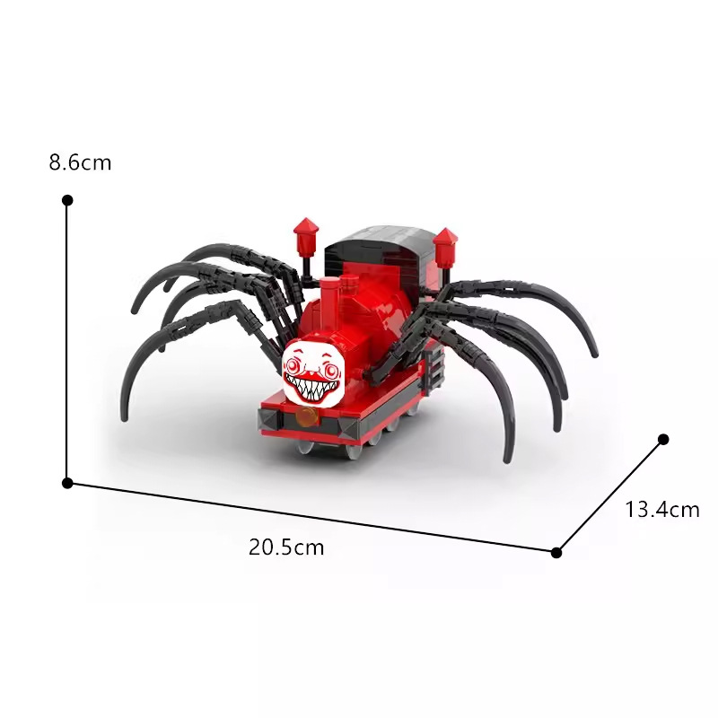 MOC Compatible Lego Pair Blocks Hell Charles Crazy Train Spider Game Model Peripheral Hand-held