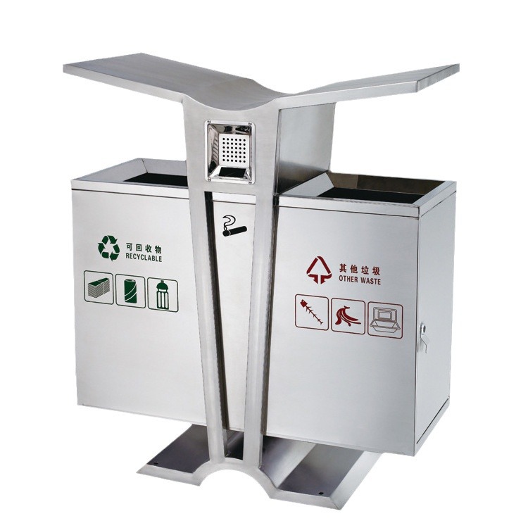 Two-Category Trash Cans, Painted, Three or Four Flower Pots, Dry and Wet Separation, Commercial Use, Star Wars Storage, Spider-Man, Recyclable