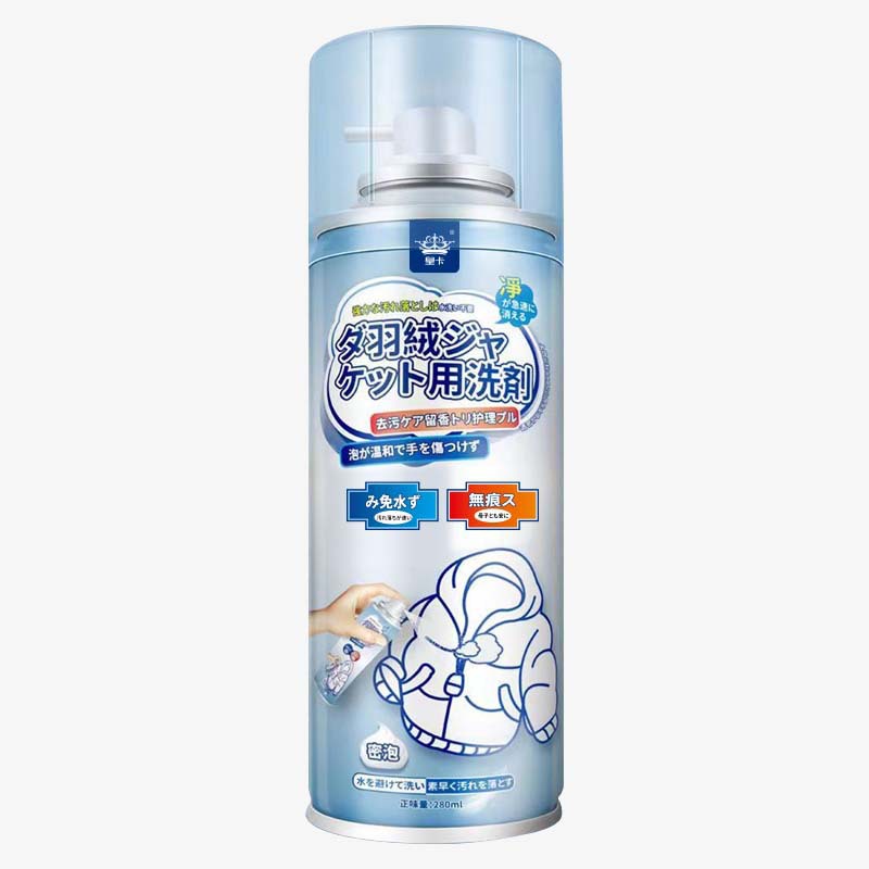 Down jacket dry cleaning clothes wash-free foam cleaner dry cleaning oil stain removing clothes cleaning agent penetrant