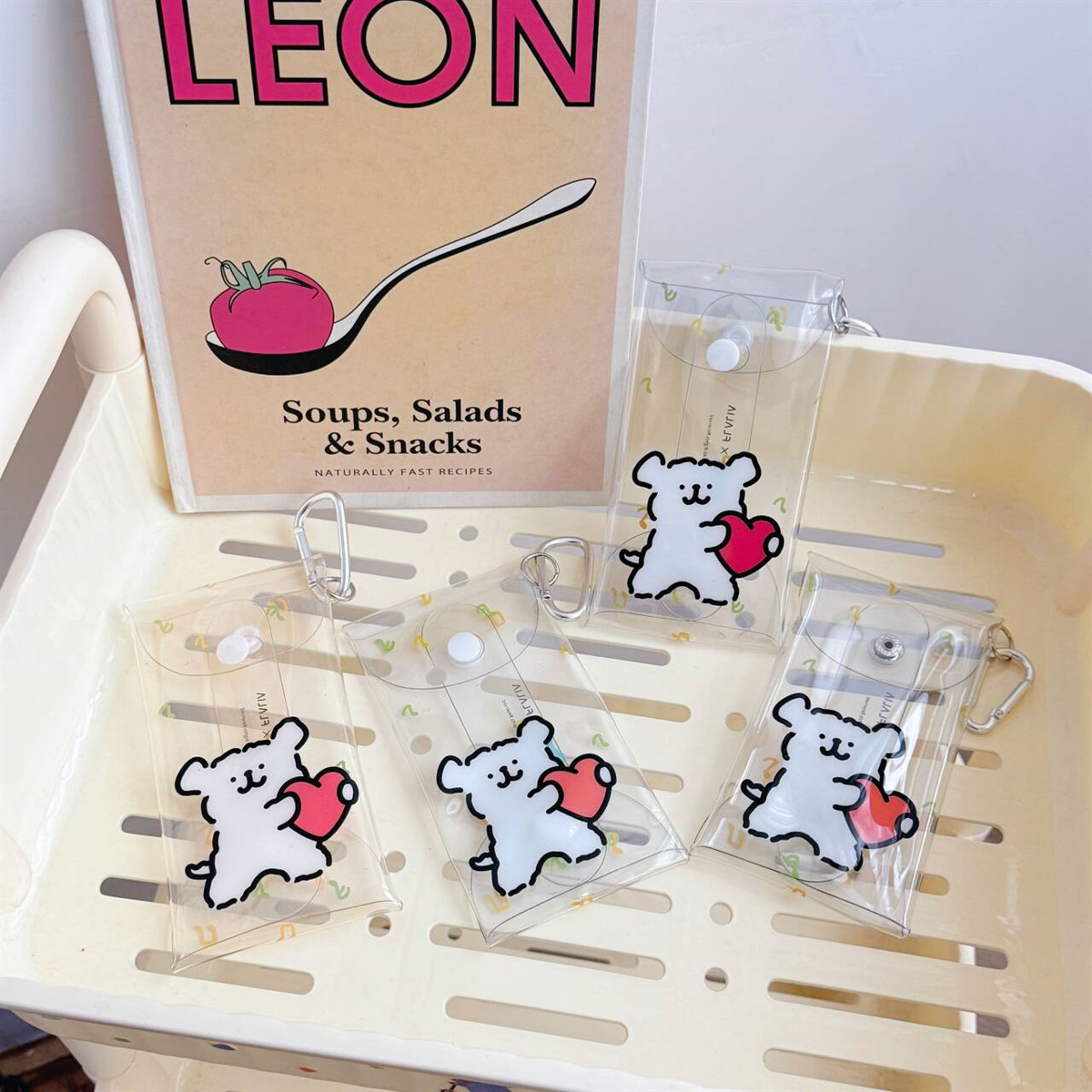 Foreign Trade Wholesale Inventory Last Order Live Supply Group Purchase ~ Cute Ins Transparent Key Bag Portable Headphone Cosmetics Bag