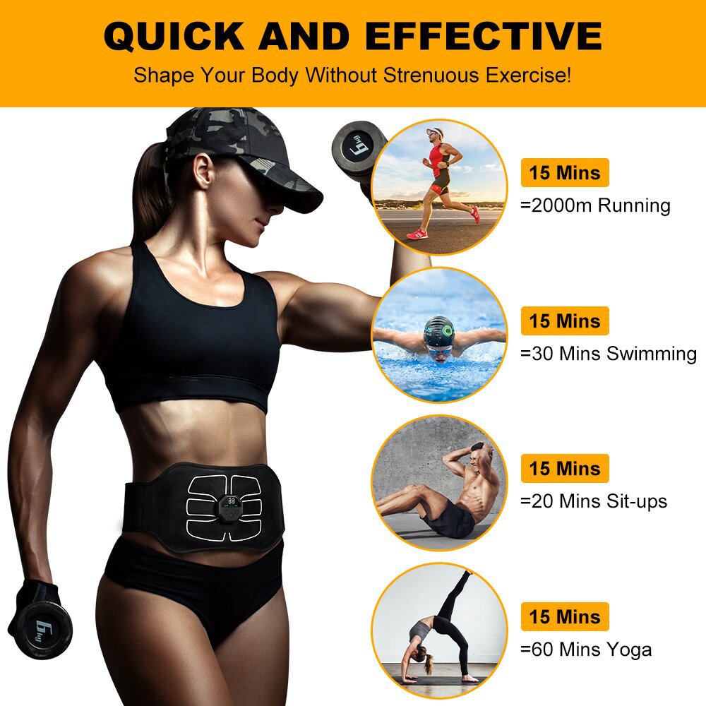 Cross-border Lazy Abdominal Muscle Sticker Abdominal Machine Abdominal Muscle EMS Belt Fitness Equipment Abdominal Muscle Massage Belt