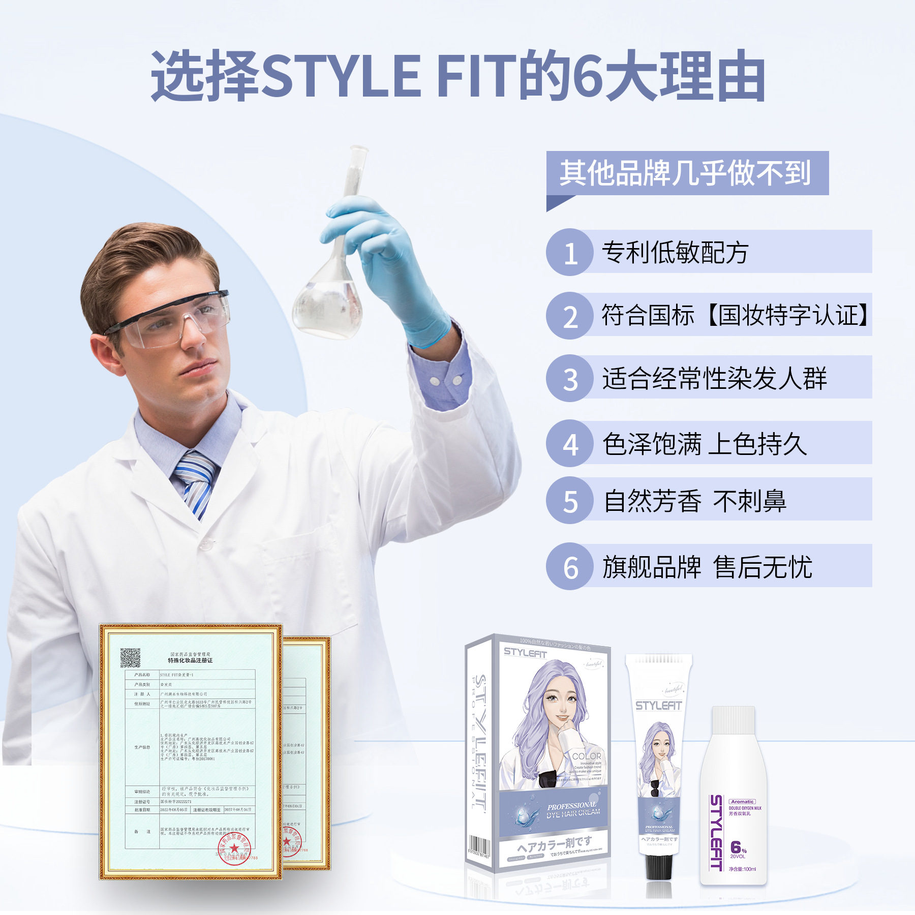 Color-Protecting and Ammonia-Free Hair Dye, Hair Care Products to Cover White Hair, Hazelnut Gray Brown, Popular Color Hair Dye, Plant Manufacturer Distribution