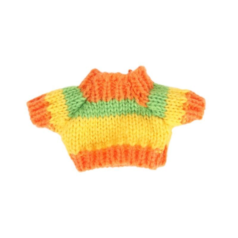 13cm Doll West Highland Doll Handmade Woven Wool Cute Rabbit Ears Cartoon Doll Clothes suit