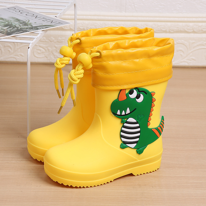 Children's rain boots cartoon cute boys and girls waterproof rain boots baby children non-slip water shoes student rubber shoes wholesale