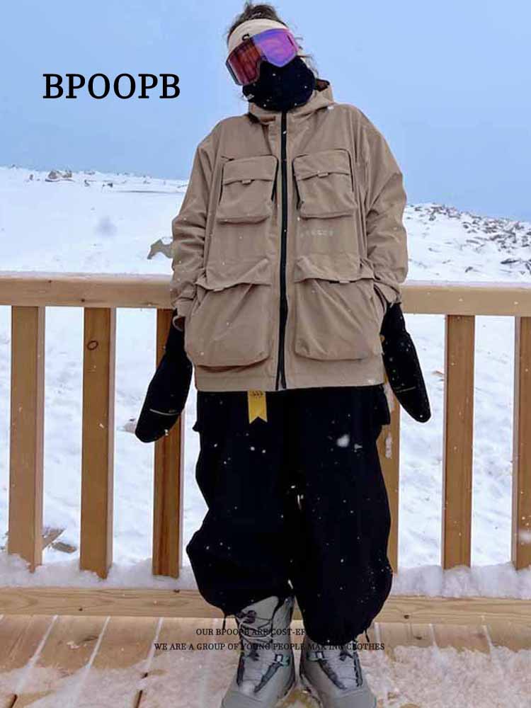 Harbin Small Potato Loose Waterproof Windproof Snowboard Pants Ski Suit Men's and Women's Pants Outdoor Outer Wear Pants