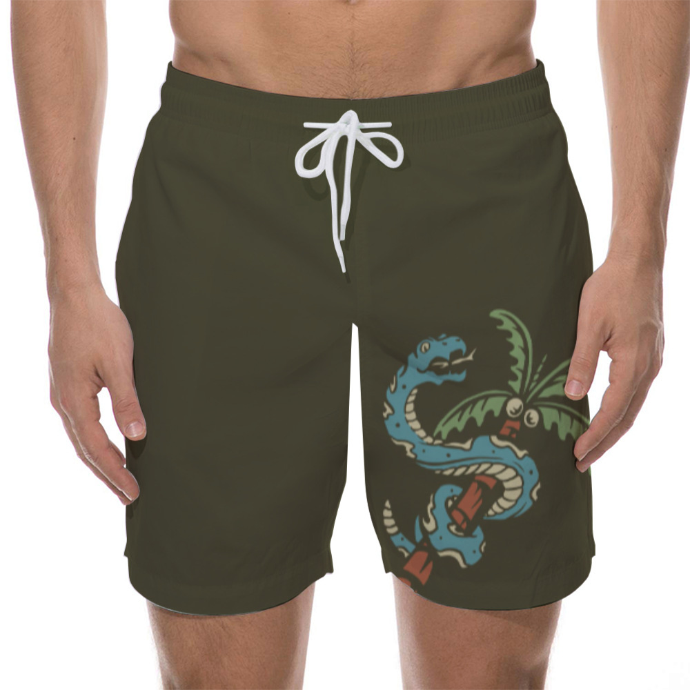 European and American Export Fashion Digital Printing Hawaiian Style Beach Pants Customized Vacation Beach Party Style