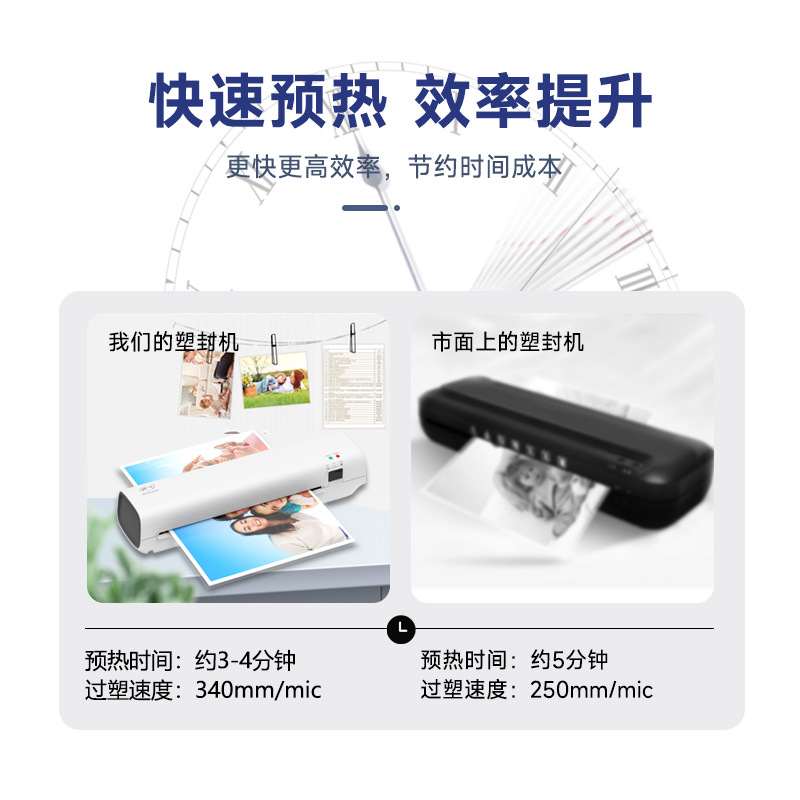 Cross-border new mini photo plastic sealing machine office film photo glue machine A4 small plastic laminating machine laminating machine