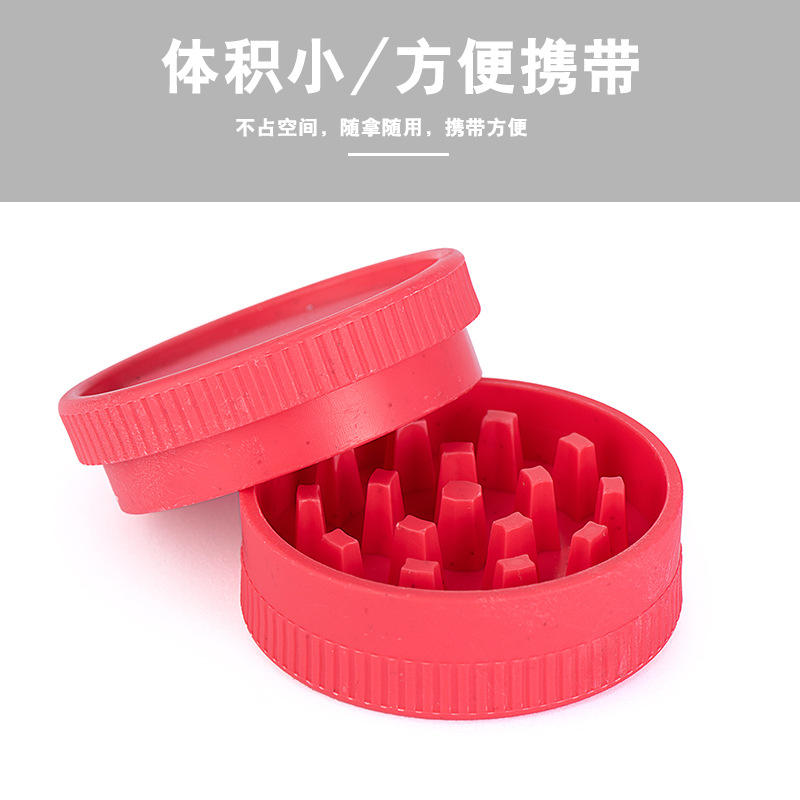 Plastic Tobacco Grinder 55mm Two-Layer Biodegradable Tobacco Leaf Grinder Manual Tobacco Factory Double-Layer Environmentally Friendly Material