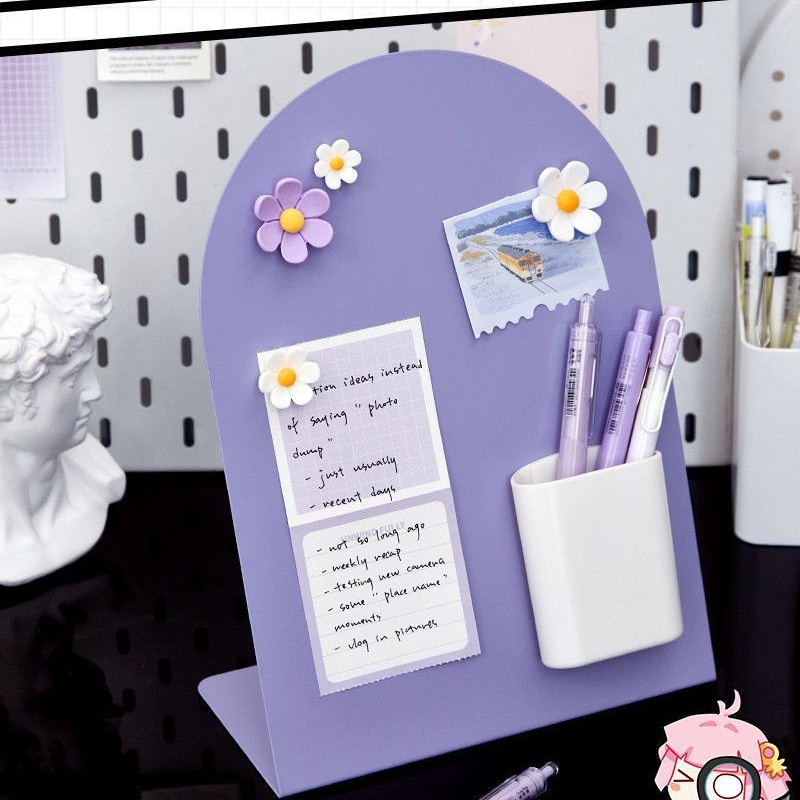 Desktop Storage Magnetic Board Arch-Shaped Message Board Creative Gift Workstation Goodies Message Stand Memo Ornaments