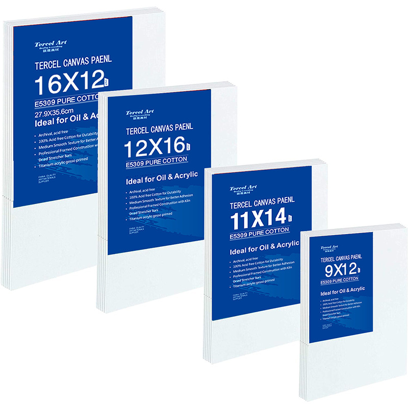 Oil Painting Board Manufacturer Supplies 3mm Ultra-Thin Drawing Board Portable Practice Pure Cotton Cloth Board Pure Cotton Oil Painting Board