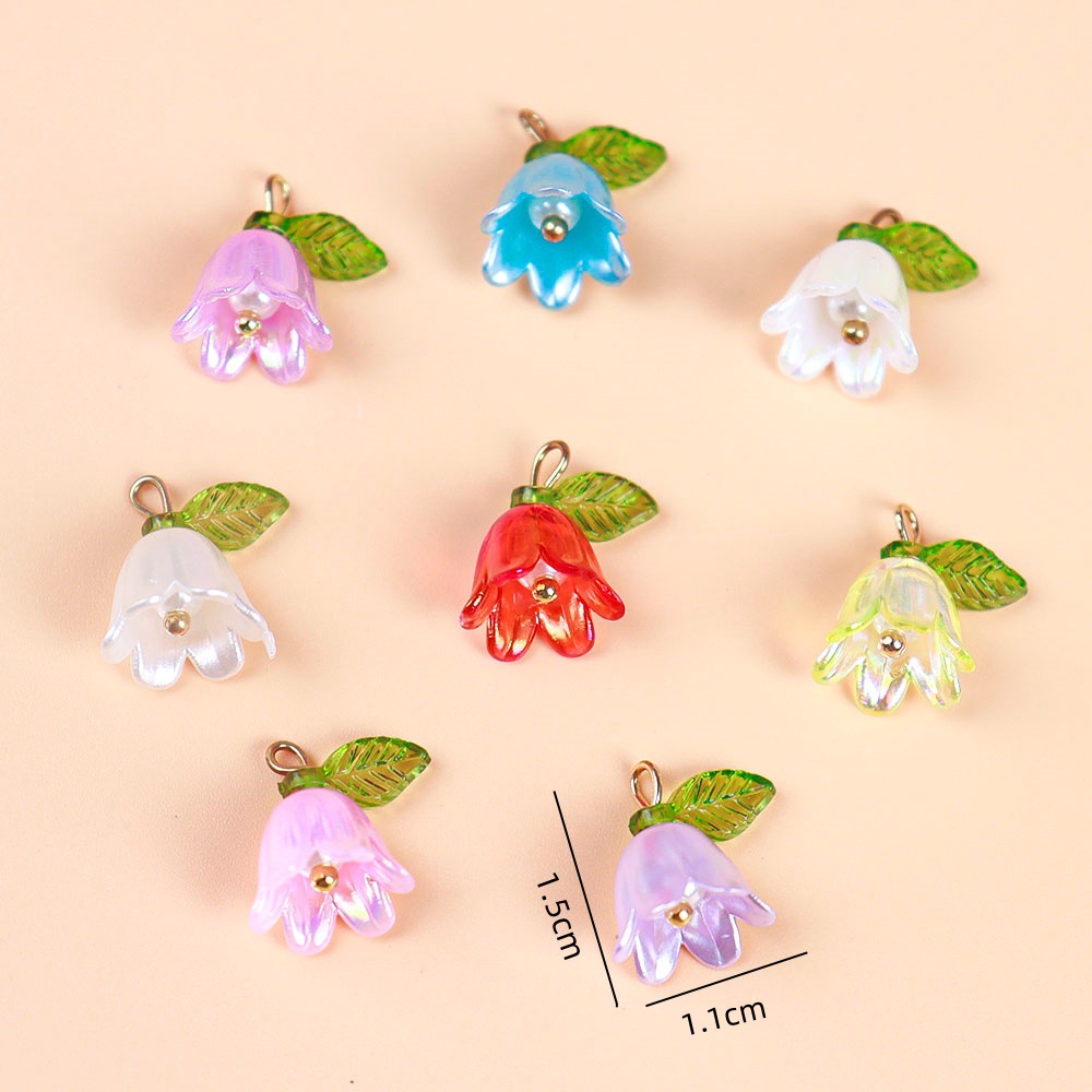 DIY Jewelry Multicolor Pearl Color Stereo Blossoms Bracelet Keychain Necklace Earrings Accessories