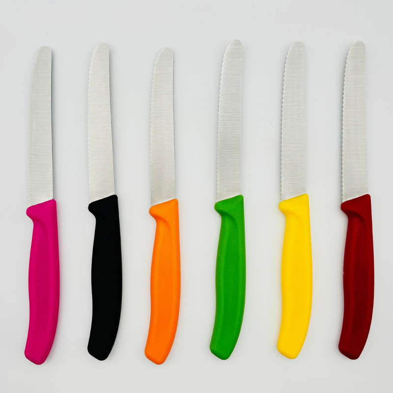 Зазубренный нож для стейка из нержавеющей стали, столовые приборы для ресторанов и отелей, нож для стейка для кемпинга