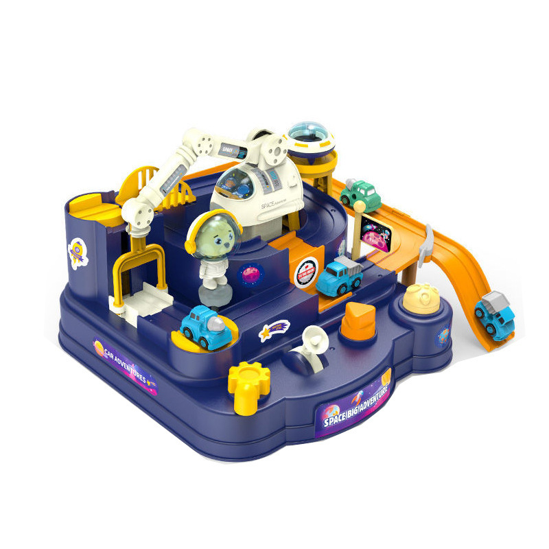 Children's Car Adventure Space Theme Set Boy Puzzle Clearance Inertial Sliding Track Toy Car