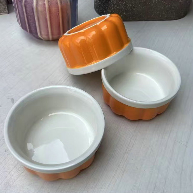Керамическая форма для выпечки тыквы, чаша для десертов и пудинга, маленькая чаша для тушения, форма для яичных тартов