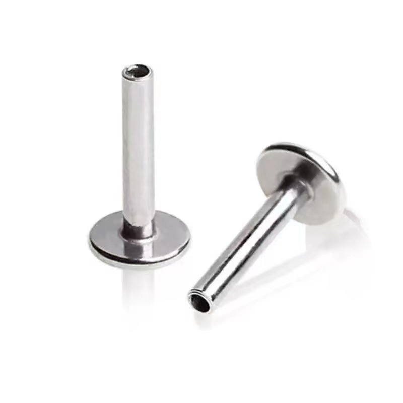 Factory titanium steel diy earring internal tooth replacement rod 1.2 rod lip nail rod ear bone nail flat bottom rod base puncture accessories