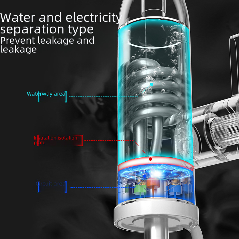 Instant heating household electric faucet wholesale small kitchen treasure bathroom hot and cold dual-use stainless steel electric faucet