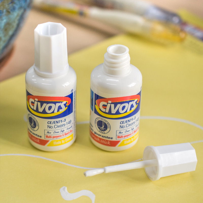 Factory Stock Bottle-Type Brush-Style Correction Fluid for Students and Office Use, Large Quantity, Leak-Proof, Suitable for Business Gifts