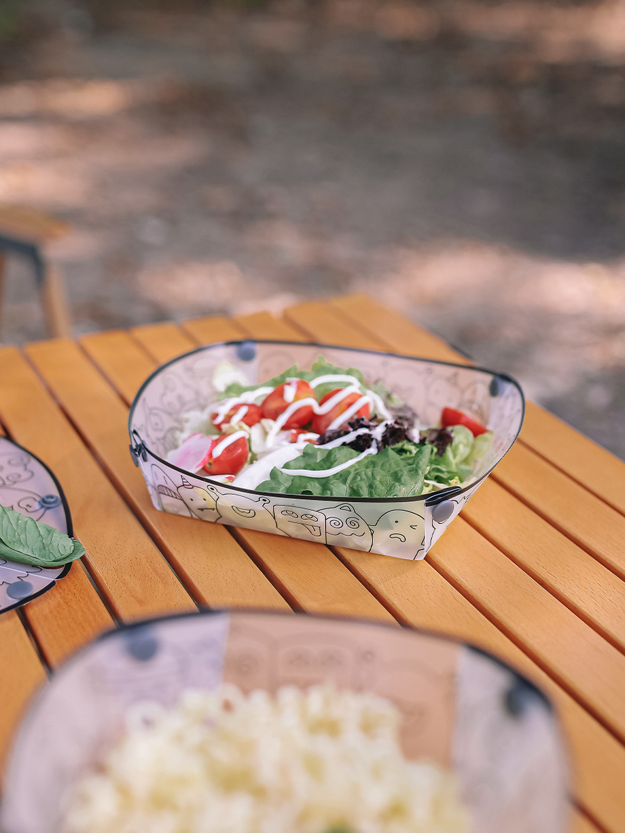 Outdoor ultra-light folding tableware portable Bowl dinner plate coffee filter funnel Cup multi-purpose combination tableware suit