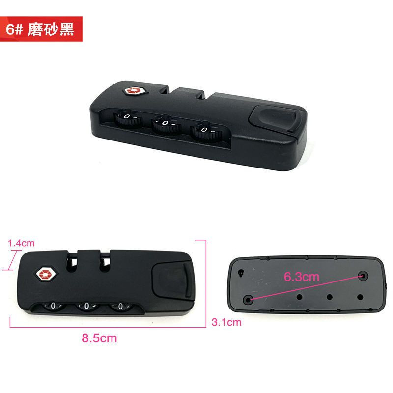 Manufacturer Supplies Ready-Made Plastic Password Lock Luggage Fixed Lock Luggage Trolley Case Lock Core Aluminum Core Anti-Theft