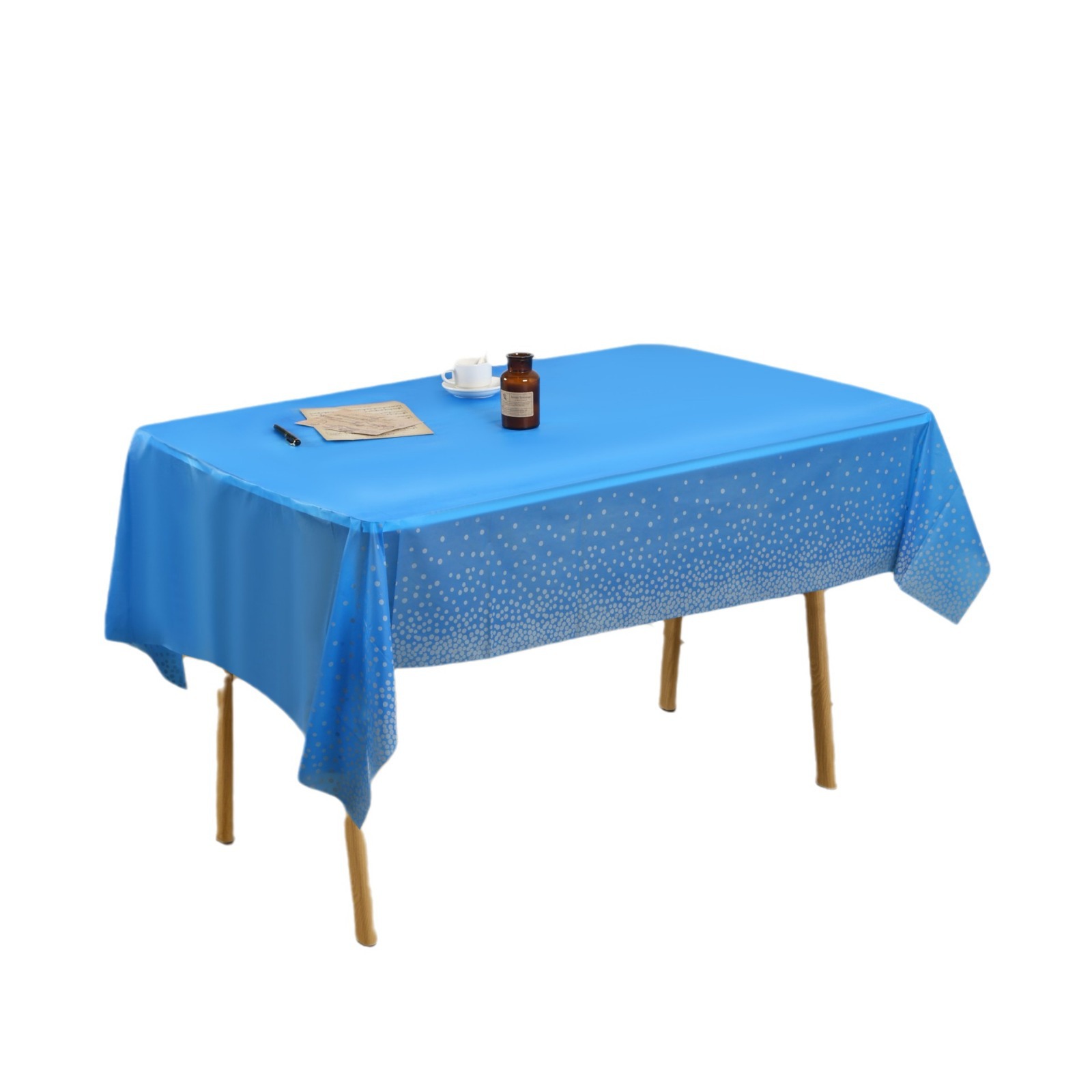 Polka Dot Party Tablecloth Peva Waterproof and Oil-Proof Disposable Tablecloth Export European and American Simple Disposable Tablecloth
