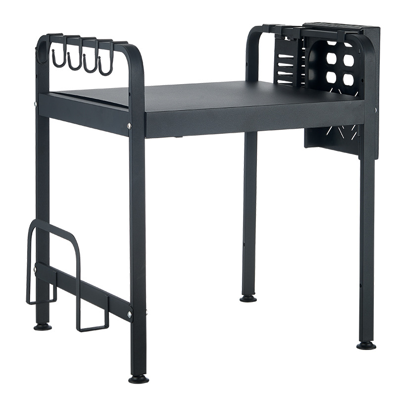 Factory Direct supply microwave oven rack table multi-functional household storage rack double-layer three-layer applicable telescopic microwave oven rack