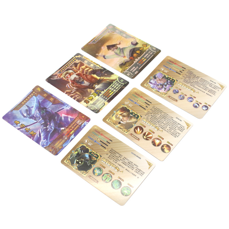 King of Glory Card Embossed Refraction Uv Hot Stamping Process Customized Game Card Animation Peripheral Board Game Plastic Card