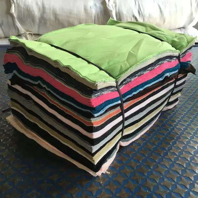All-Cotton Machine Cloth Industrial Rags Standard for Car Repair, Oil-Absorbing, Bulk Wiping, Large Mixed Colored Rag Scraps by the Pound