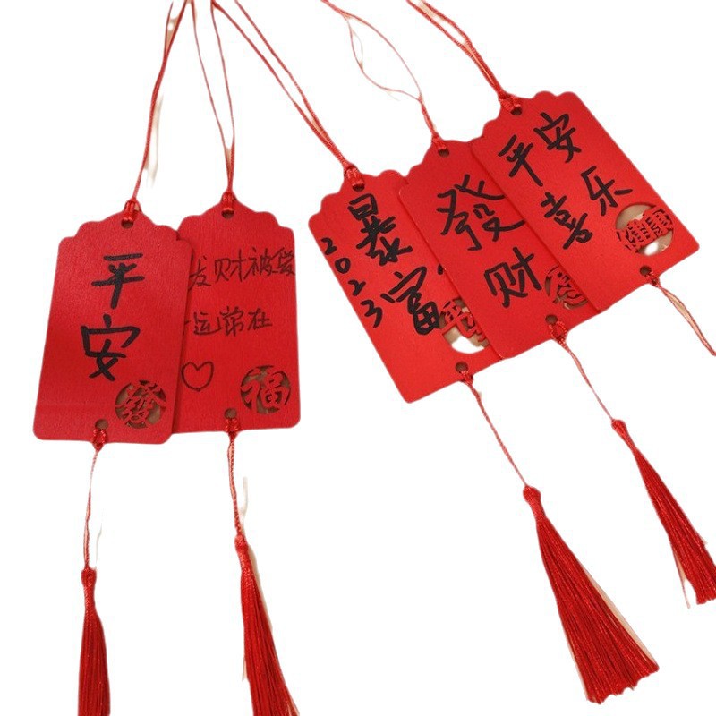 Prayer Pendant Wish Card Blessing Wooden Tag Hanging Card Tree Hanging Wish Card Hanging Wooden Waterproof