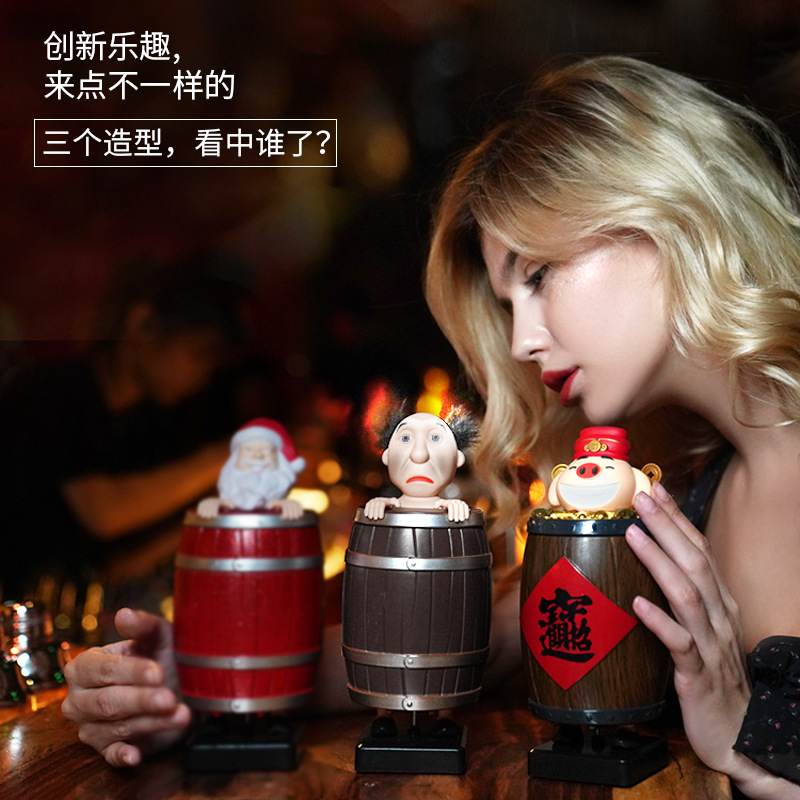 (Special for placing orders) Thunderbolt Pioneer Same Style Barrel Automatic Cigarette Box Blame Uncle Creative Kuso Automatic Cigarette Box