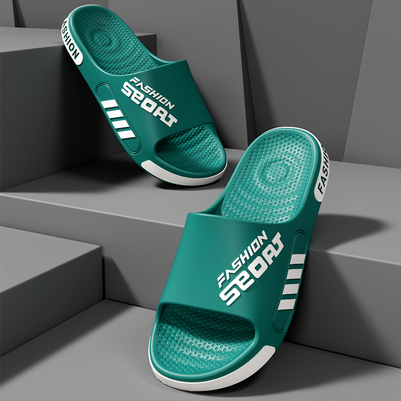 Летние новые тапочки для мужчин уличные большие размеры мягкосоленные нескользящие спортивные сандалии и тапочки