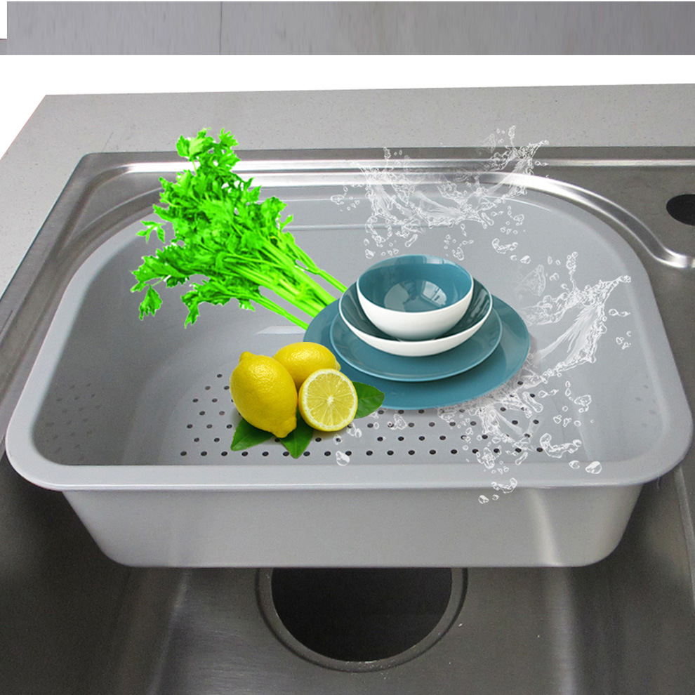 Tianli Kitchen Sink Drip Basket Dish Rack Plastic Drain Basket Hanging Vegetable Basket Drain Rack QD018