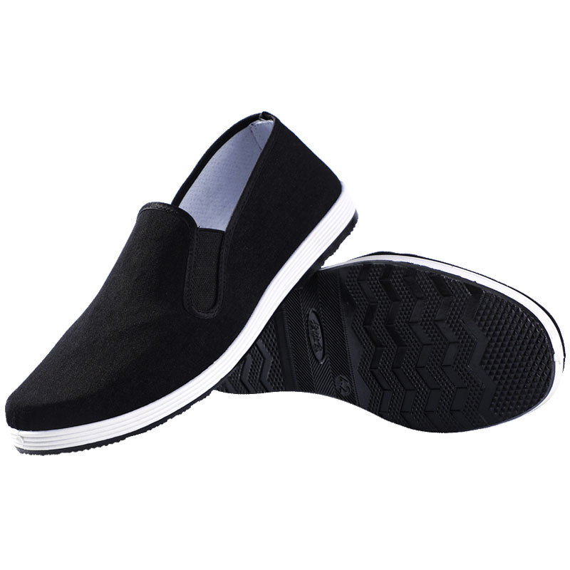 A generation of old Beijing cloth shoes men's black cloth shoes men's beef tendon sole cloth shoes net shoes a slip-on casual versatile cloth shoes