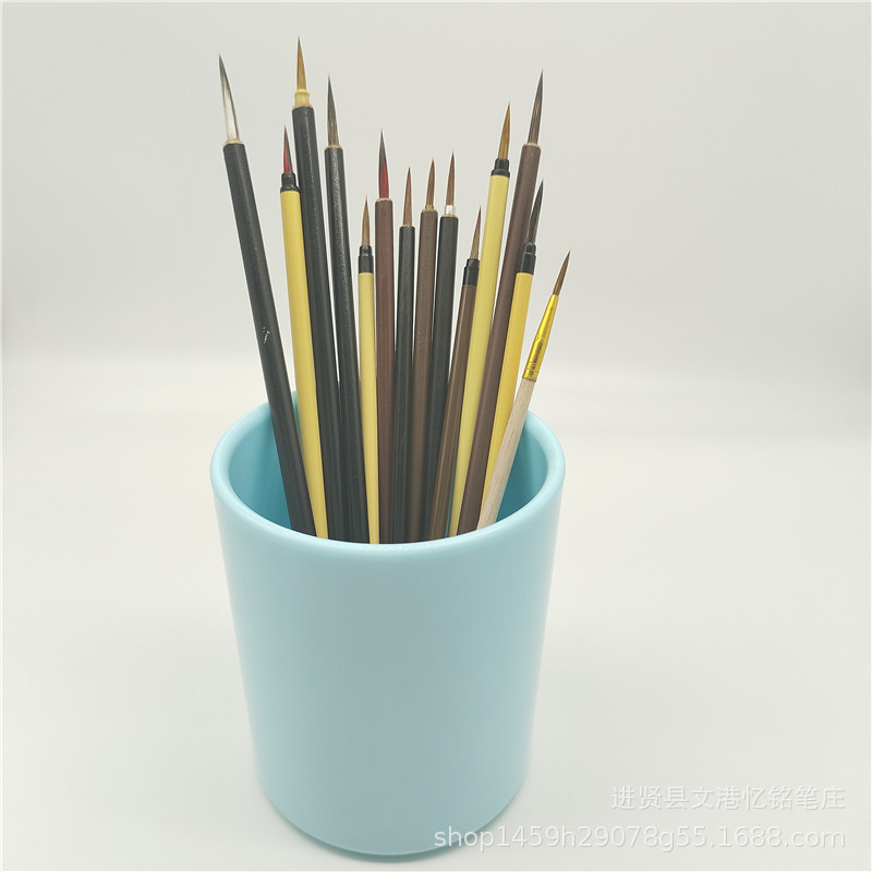 Fine Brush for Traditional Chinese Painting, Thin Gold Script, Watercolor, Line Drawing, Wolf Hair, Leaf Vein, Texture, Rat Whisker Line Drawing Brush