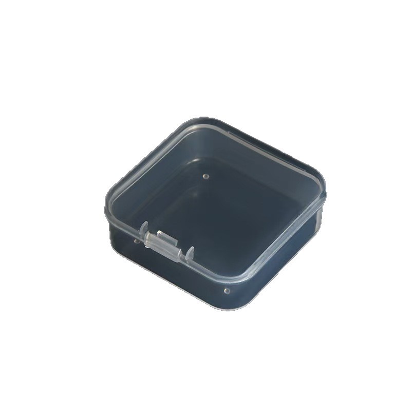 Bayonet with Lid 5.5 Small Square Box Storage Box Transparent Plastic Empty Box with Lid Packaging Box Pp Parts Organizing Box