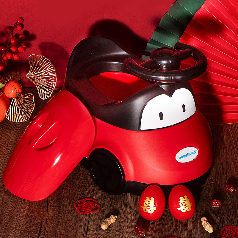 Children's bucket wedding cartoon wedding red bucket Dowry wedding bucket baby children Cartoon creative supplies wedding practical bucket