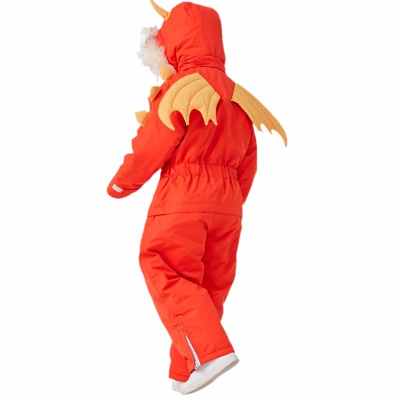 Cartoon Ski Suit suit for Boys and Girls Detachable Glue Sealed Suit Cotton Waterproof Children's Ski Suit