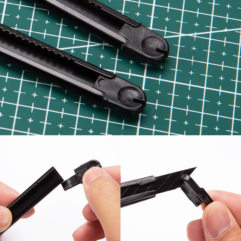 Black Stainless Steel Paper Cutter Metal Small Art Knife Thickened Small Blade Office Unpacking Wallpaper Knife