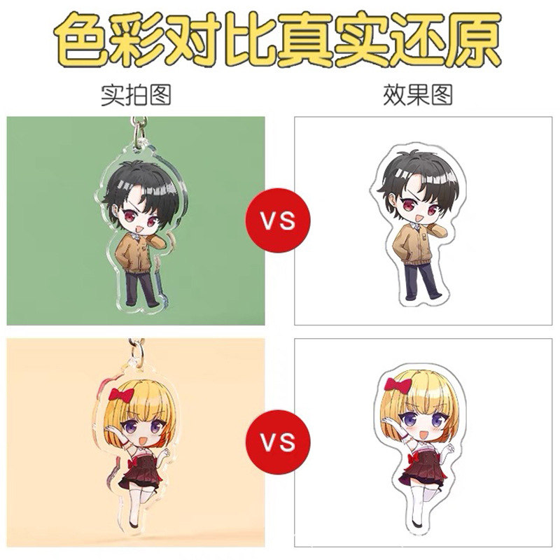 Acrylic Keychain Custom DIY Creative Photo Cartoon Animation Small Gift Star Peripheral Stand Customization