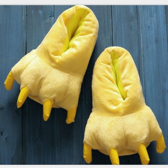 Animal Cartoon One-Piece Pajamas with Matching Cotton Shoes, Super Soft Fabric, Pu Sole Cosplay Slippers, Dinosaur Claw Shoes, One Piece