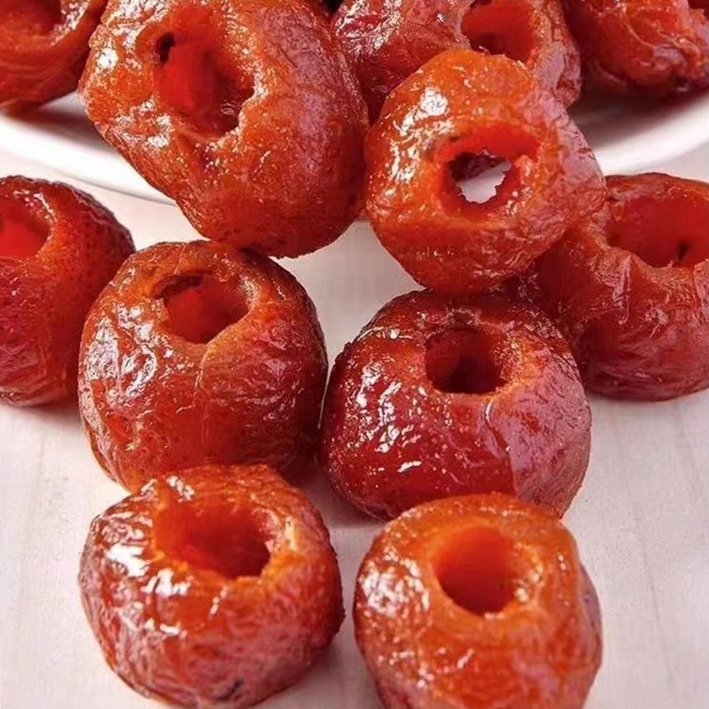 Hollow hawthorn preserved fruit candied fruit sweet and sour soft waxy hawthorn appetizing snacks wholesale 100 g/bag