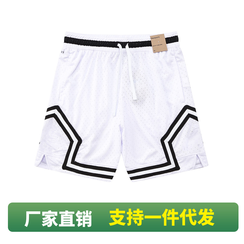 New Shorts Men's Printed Casual Sports But Knee-length Pants Fitness Large Mesh Breathable Basketball Pants Trendy