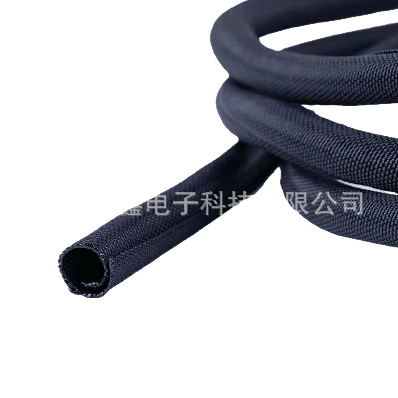 Factory Direct Sales Self-Winding Textile Tubing Self-Winding Braided Tubing Self-Winding Fabric-Covered Pet Textile Self-Winding Tube