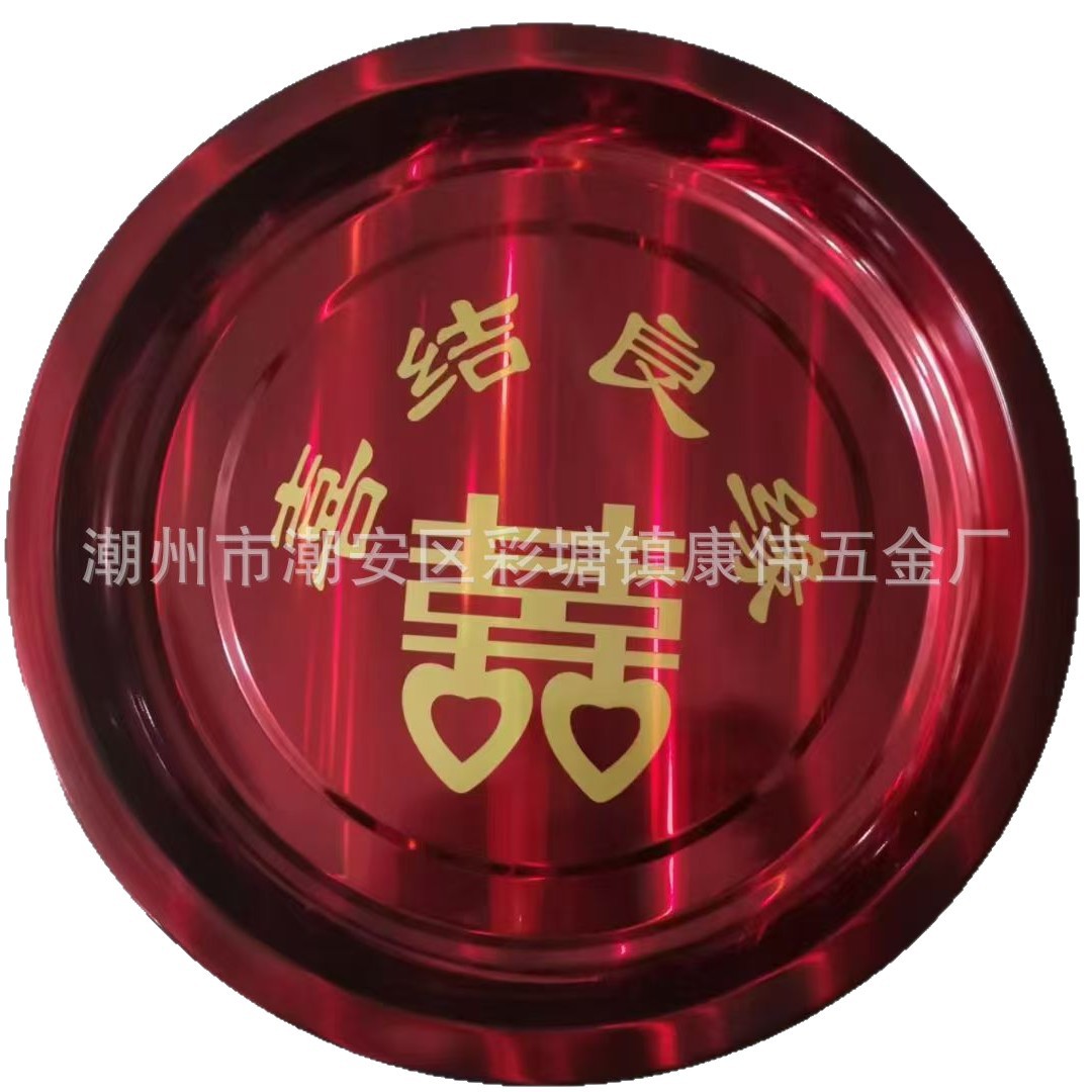 Wedding Special Products Kangwei Stainless Steel Red Disc Reverse Edge Basin Factory Direct Supply
