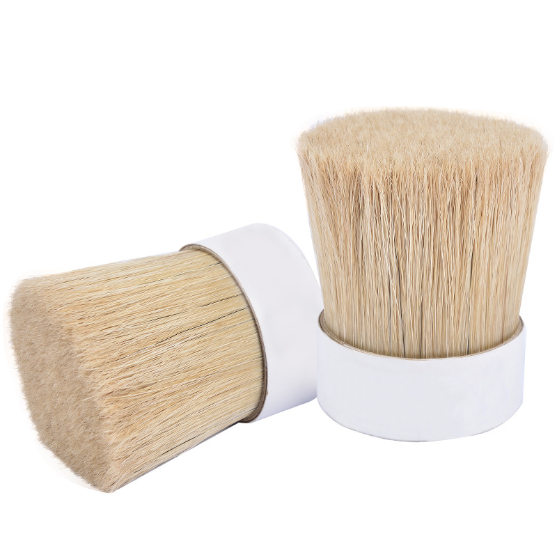 Boiled Bristle Chongqing Boiled White Bristle Original White Animal Hair Boiled Brush Paint Paint Brush