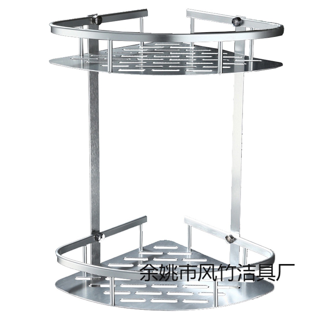Space aluminum triangle storage rack triangle plate bathroom storage rack bathroom bathroom corner rack punch-free punch