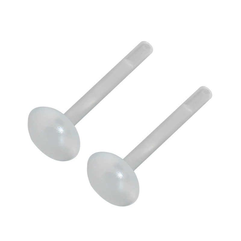 Japanese and Korean transparent invisible insertion rod replacement head student transparent flesh color anti-blocking hole raising hole piercing jewelry ear bone nail